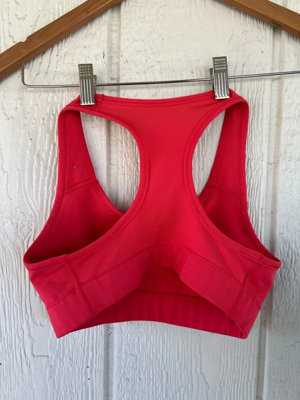 Nike Dri-FIT Neon Coral Sports Bra XS Racerback Athletic Activewear